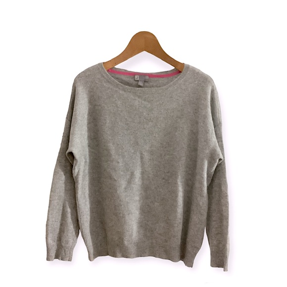 jcpenney | Sweaters | 0 Cashmere Oversized Sweater Drop Sleeves Heather  Grey Large | Poshmark
